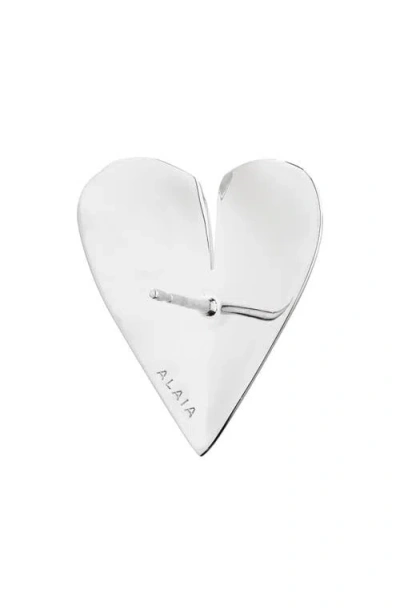 Alaïa Alaia Le Coeur Torn Silver Earrings Women