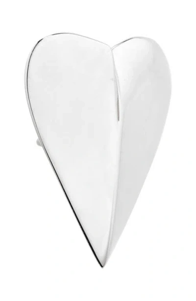 Alaïa Alaia Le Coeur Torn Silver Earrings Women
