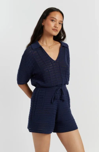 Chinti & Parker Cotton Crochet Shirt In Pink
