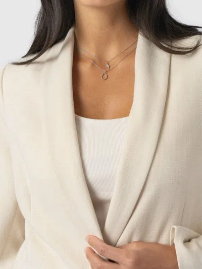 Saint + Sofia Argent Blazer