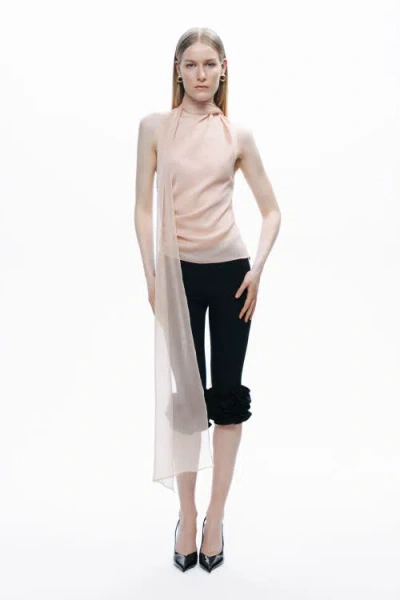 Nocturne Shawl-inspired Blouse In Neutral