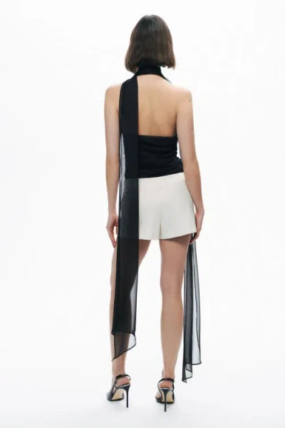 Nocturne Shawl-inspired Blouse In Black