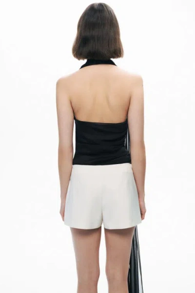 Nocturne Shawl-inspired Blouse In Black