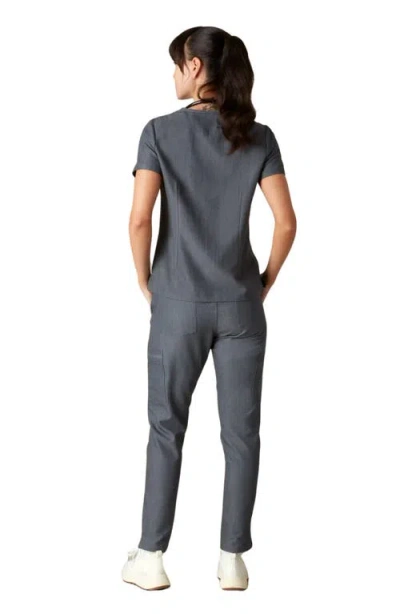 Members Only Bari 1-pocket V-neck Scrub Top For Women In Gray