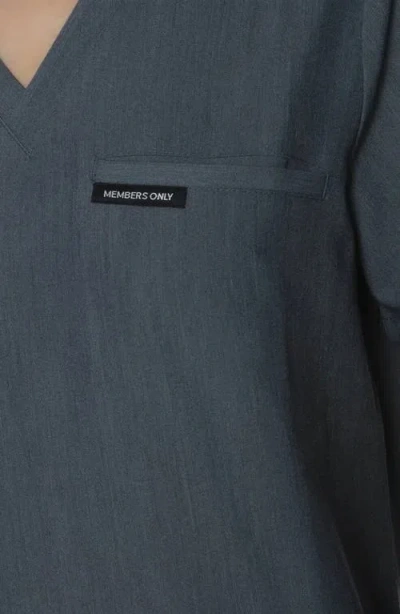 Members Only Bari 1-pocket V-neck Scrub Top For Women In Gray