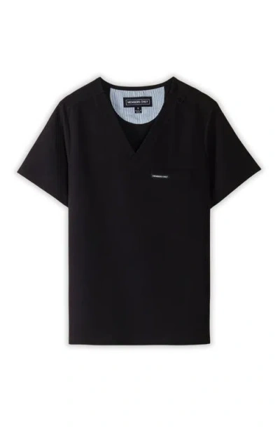 Members Only Bari 1-pocket V-neck Scrub Top For Women In Black