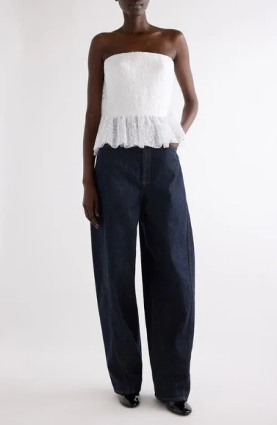 Givenchy Cape Back Lace Bustier Top In White