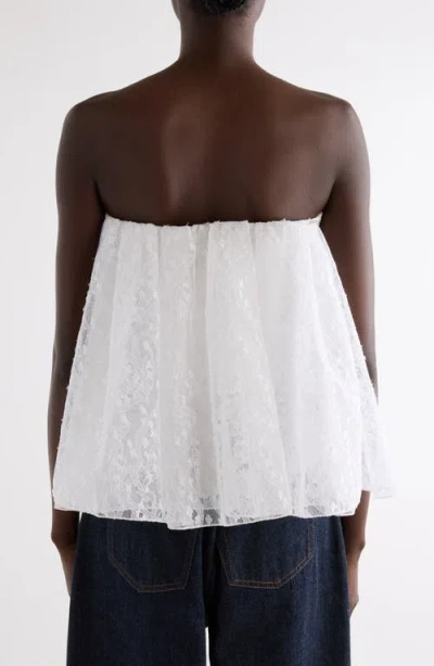 Givenchy Cape Back Lace Bustier Top In White