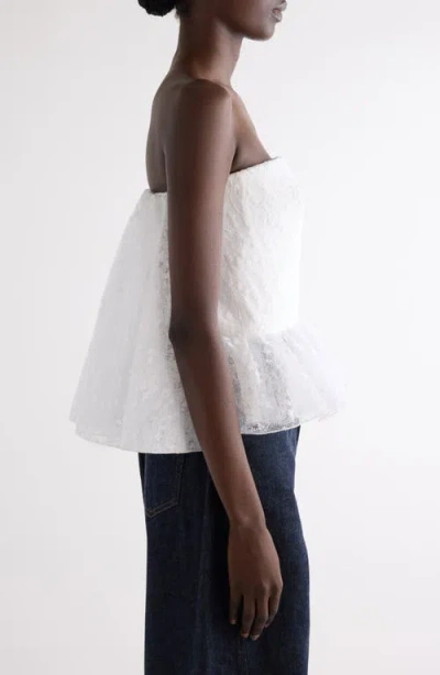 Givenchy Cape Back Lace Bustier Top In White
