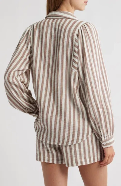 Rails Lo Stripe Shirt In Neutral