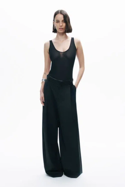 Nocturne Pants With Waist Details In Black