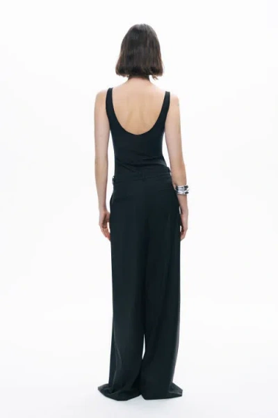 Nocturne Pants With Waist Details In Black