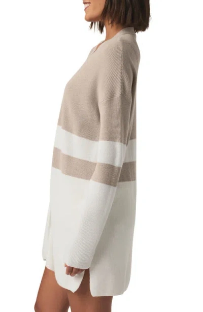Splendid Octavia Colorblock Longline Cardigan In Multi