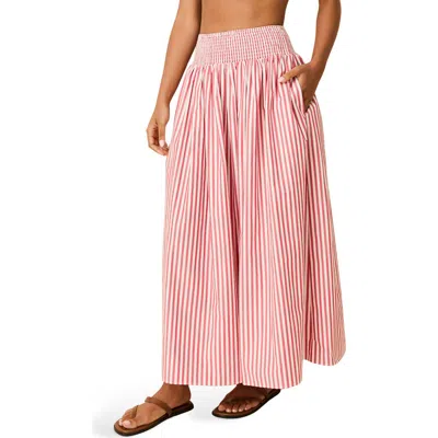 Solid & Striped The Noreen Cotton Maxi Skirt In Pink
