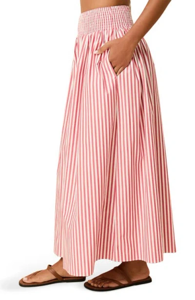 Solid & Striped The Noreen Cotton Maxi Skirt In Pink