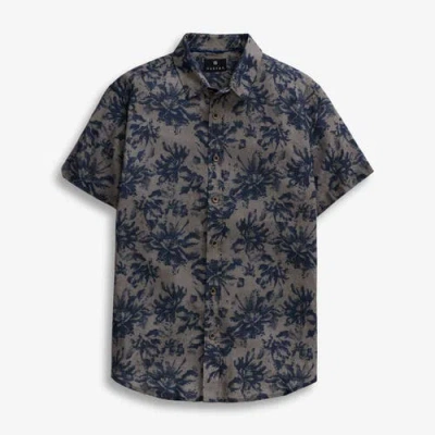 Vustra Printed Linen Shirt In Blue