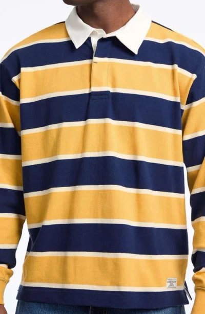 Guess Jeans Stripe Rugby Shirt In Yellow