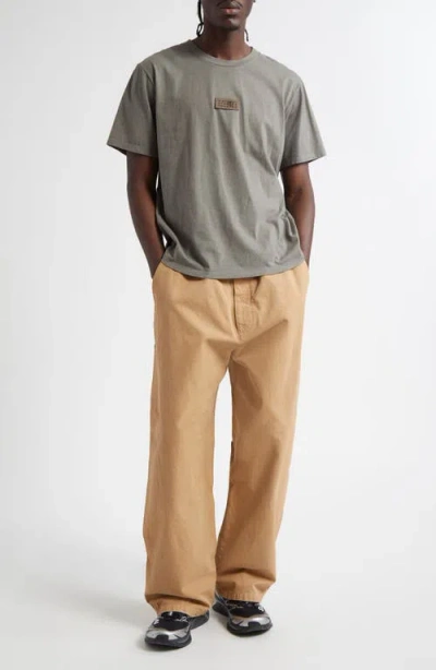 Mm6 Maison Margiela Mm6 By Maison Margiela Relaxed-fit Cotton T-shirt With Logo Patch In Green
