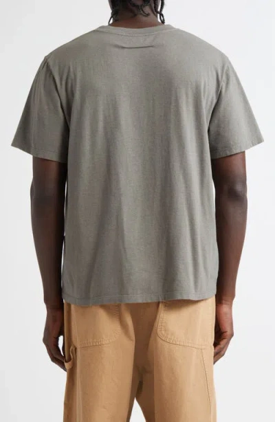 Mm6 Maison Margiela Mm6 By Maison Margiela Relaxed-fit Cotton T-shirt With Logo Patch In Green