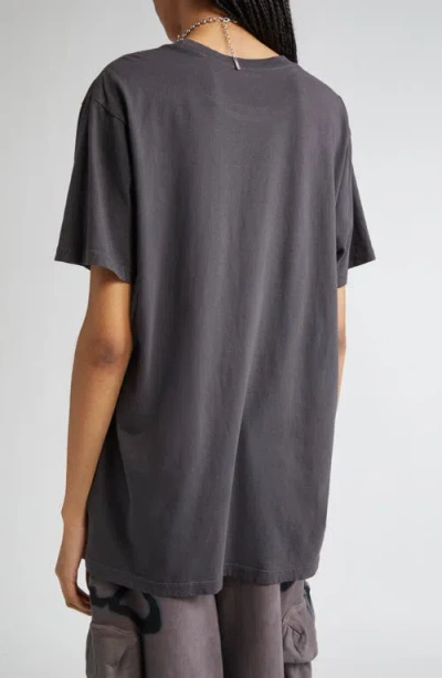 Collina Strada Oversize Organic Cotton Graphic T-shirt In Gray