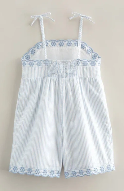 Nordstrom Scalloped Floral Short Romper In White