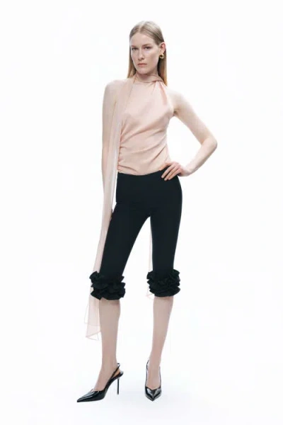 Nocturne Bermuda Pants With Ruffle Details
