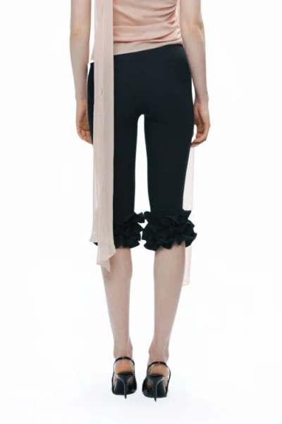 Nocturne Bermuda Pants With Ruffle Details