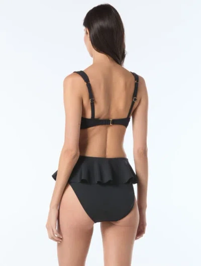 Vince Camuto Scuba Knit Underwire Bra Top In Black
