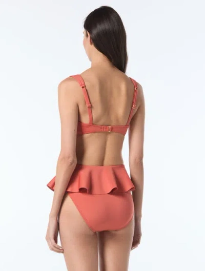 Vince Camuto Scuba Knit Underwire Bra Top In Orange