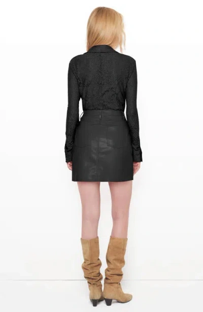 As By Df Dixie Stretch Lace Ls Blouse In Black