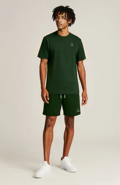 D.rt Perforated Cotton Drawstring Shorts In Green