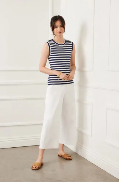 Karen Kane Stripe Tank In Blue