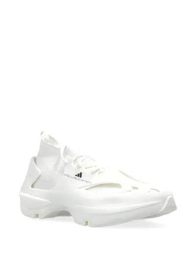 Adidas By Stella Mccartney Sock-style Mesh Sneakers In White
