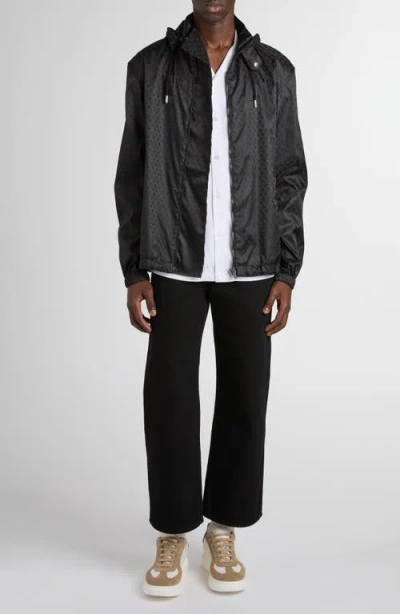 Alexander Mcqueen Mcqueen Skull Jacquard Windbreaker Jacket In Black