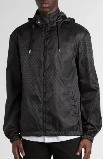 Alexander Mcqueen Mcqueen Skull Jacquard Windbreaker Jacket In Black
