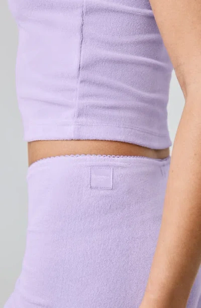 Florence By Mills Terry Cloth Wide Leg Pants In Purple