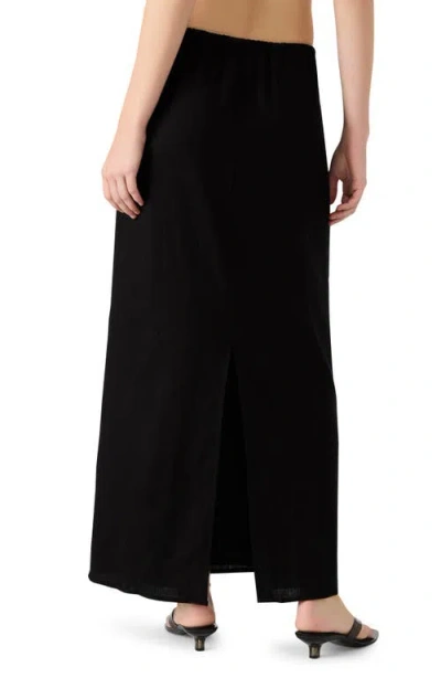 Steve Madden Cadi Linen Drawstring Waist Maxi Skirt