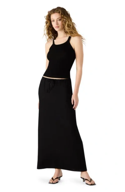 Steve Madden Cadi Linen Drawstring Waist Maxi Skirt