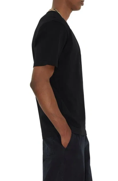 Burberry Mens Check-print Short-sleeves Cotton-jersey T-shirt Black Xl In Black