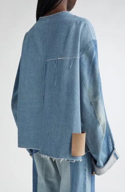 Kuro Remake Denim Military Mark Ii Jacket In Blue