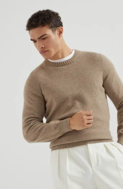 Brunello Cucinelli Cashmere Sweater In Brown