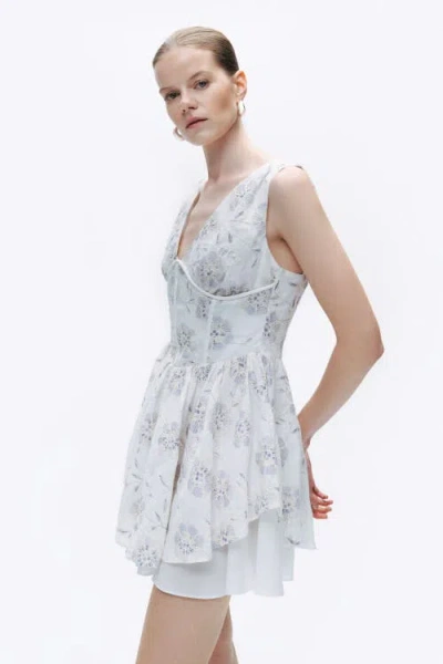 Nocturne Corset Look Broderie Mini Dress In Multi