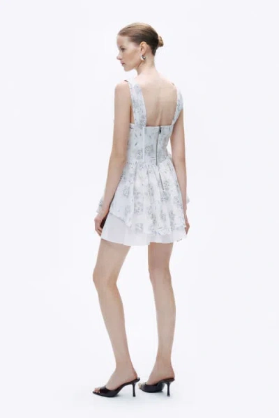 Nocturne Corset Look Broderie Mini Dress In Multi