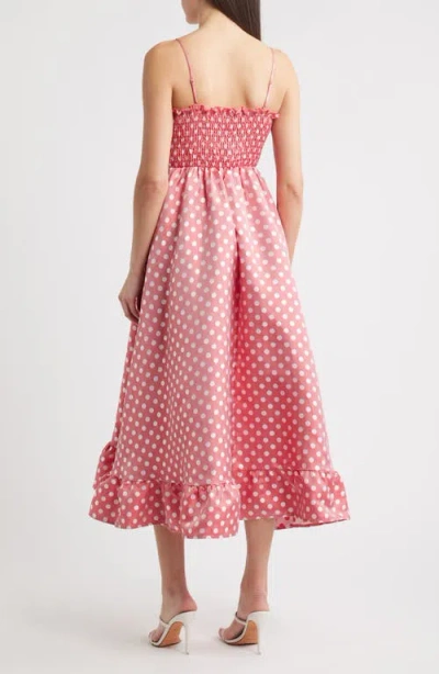 Sister Jane Campion Smocked Sleeveless Midi Dress In Pink