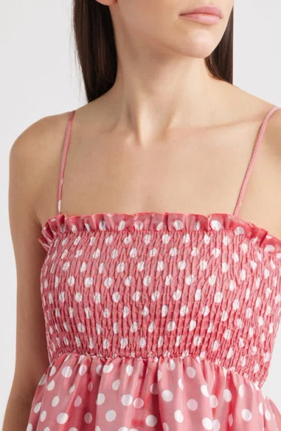 Sister Jane Campion Smocked Sleeveless Midi Dress In Pink