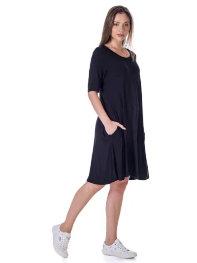24seven Comfort Apparel V-neck Sleeveless Maxi Dress With Belt In Black