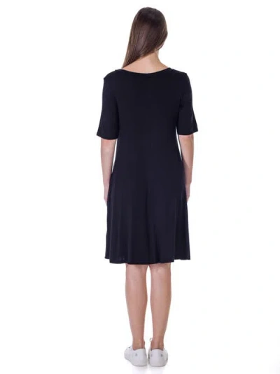 24seven Comfort Apparel V-neck Sleeveless Maxi Dress With Belt In Black