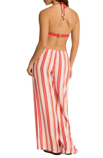 Sea Level West Coast Surf Cotton Cover-up Pants In Neutral