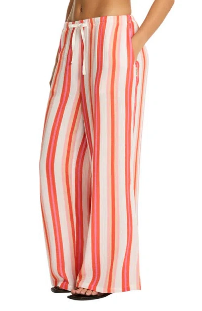 Sea Level West Coast Surf Cotton Cover-up Pants In Neutral