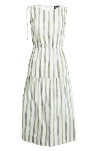 Bobeau Sleeveless Midi Dress In Multi